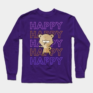 Happy gray bea, happy 2022 Long Sleeve T-Shirt